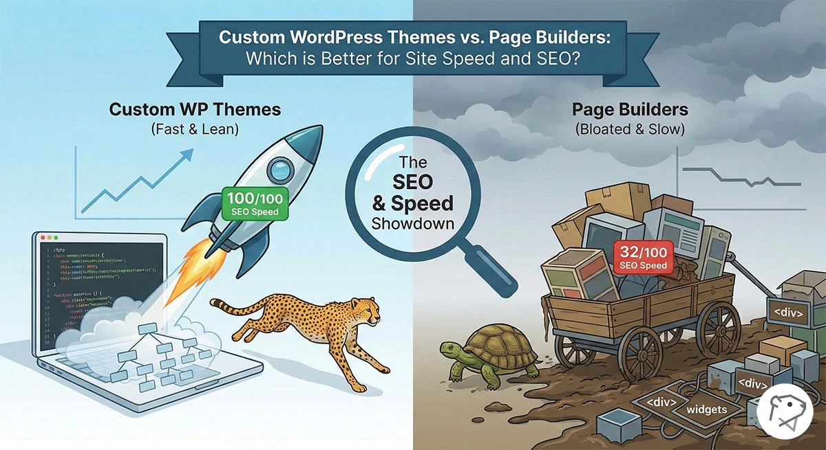Custom WordPress Themes vs. Page Builders: Which is Better for Site Speed and SEO?