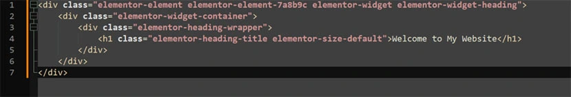 HTML Elementor Code